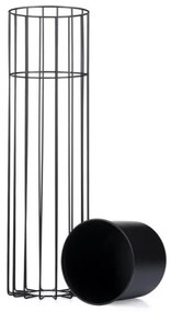 Fém virágcserép LOFT 70x20 cm fekete