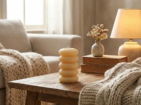 Oszlop gyertya MACARON 11,5 cm világossárga