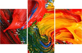 Kép - Kékítő absztrakció ecsettel (90x60 cm)