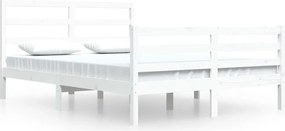 vidaXL fehér tömör fenyőfa ágykeret 160 x 200 cm