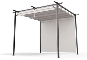 Blumfeldt Pantheon Robust, pergola, 3 x 3 m, oldalsó redőnyökkel, időjárásálló porszórt acél