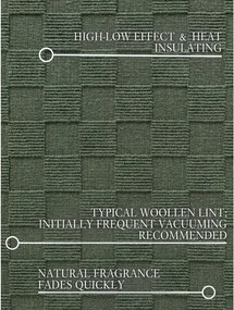 Sötétzöld kézi szövésű gyapjú futószőnyeg 80x200 cm Scala – Villeroy&amp;Boch