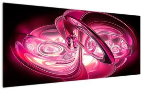 Rózsaszín fraktálos kép (120x50 cm)