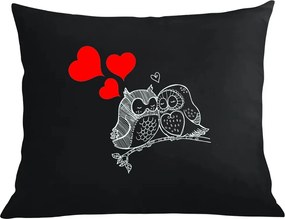 Párna párnahuzat Valentin nap Szerelmes baglyok