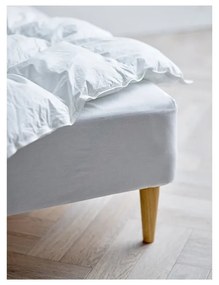 Fehér gumis bio pamut lepedő 180x200 cm Calm – Södahl