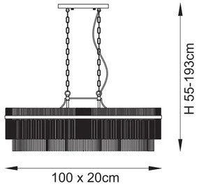 Endon 112573 - Csillár láncon MARIETTA 4xE14/6W/230V réz/átlátszó