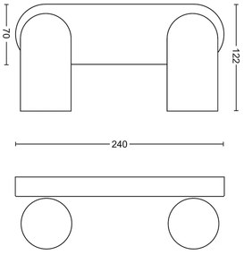 Philips 50582/30/PN - Spotlámpa MYLIVING PONGEE 2xGU10/5,5W/230V