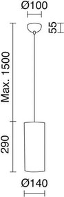 Novolux SELMA 840B-G05X1A-56 Függőlámpa 1x40W/E27 IP20