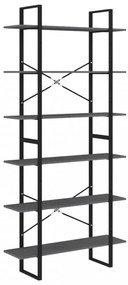 szürke tömör fenyőfa magasszekrény 100 x 30 x 210 cm