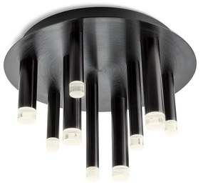 Mennyezeti lámpa, fekete, 3000K melegfehér, beépített LED, 2448 lm, Redo Madison 01-2041