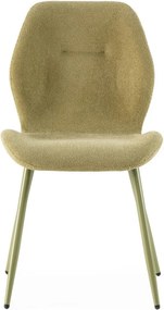 Zöld kárpitozott étkezőszék szett 4 db-os Ansu – Marckeric