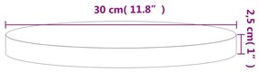 tömör bükkfa kerek asztallap Ø30x2,5 cm