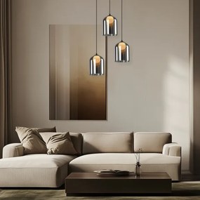 KLEA kábelcsillár 1xG9/15W/230V füstszínű fekete