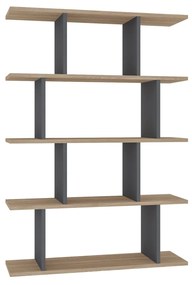 könyvespolc Harmon - Oak, Anthracite