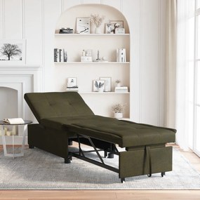 Sofa Bed 3-az-1 Kihúzható dizájn Sötétszürke Műsuede bőr