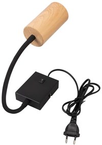 Brilagi - Rugalmas fali lámpa SELE 1xGU10/30W/230V fekete/tölgy dekor