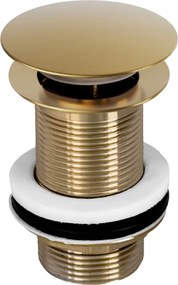 Gamma Gamma, zárható mosdó lefolyódugó ClickClack típus, túlfolyó nélkül, matt arany, GMA-DBP-BGD