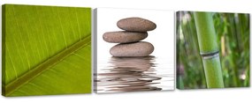 Gario Vászonképek készlet Zen relaxációs terület - 3 részes Méret: 90 x 30 cm