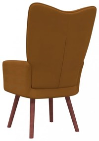 barna bársony pihenőfotel