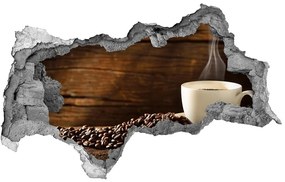 3d lyuk fal dekoráció Csésze kávé nd-b-54604060