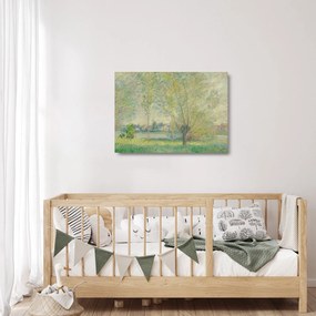 Üveg kép - Claude Monet, The Willows, reprodukciók (70x50 cm)