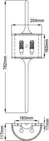 Kichler MONA KL-MONA-L-PB Fali lámpa 2x3,5W/G9 320LM IP44