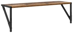 vidaXL Falpolcok polcokkal 2 pcs Öreg fa 80 x 25 x 25,5 cm Faanyag