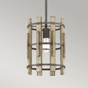 Quoizel loft függeszték wood hollow fekete falusias elsqz-wood-hollow-mp