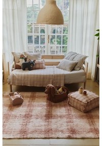 Világos rózsaszín mosható-kézi szövésű pamut szőnyeg 90x120 cm Tartan Rose – Lorena Canals