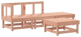 4 részes tömör duglászfenyő kerti társalgószett párnákkal