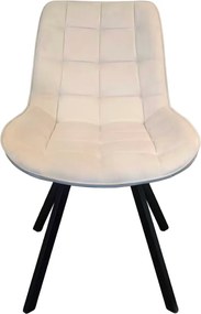 Étkezőszék, bézs Velvet szövet/fekete, SAMIRA