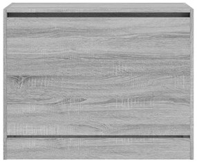 szürke sonoma színű szerelt fa cipőszekrény 80 x 34 x 63 cm