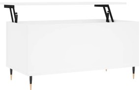 Fehér szerelt fa dohányzóasztal 90x44,5x45 cm