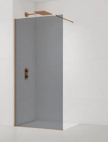 SAT Walk-in zuhanyparaván 140 cm szálcsiszolt rose gold SATBWI140KSPRRG