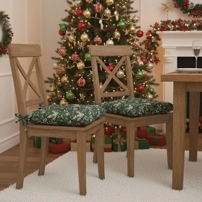 Steppelt Sitzkissen Grüne Weihnachten, 40 x 40 cm
