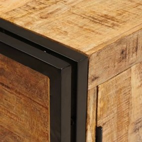 Fürdőszobai mosdószekrény 71 x 33 x 58 cm Tömör mangófa és vas