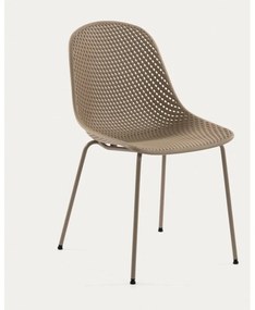 Világosbarna fém kerti szék Quinby – Kave Home