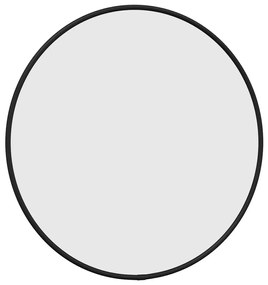 fekete falitükör Ø 40 cm Kerek