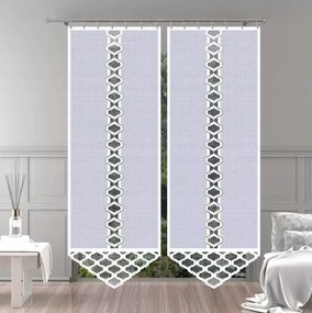 Függöny jacquard panel Trifan 80x230cm fehér