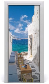 Ajtóposzter öntapadós görög utcákon 95x205 cm