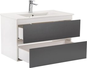 Vario Forte 80 alsó szekrény mosdóval fehér-antracit