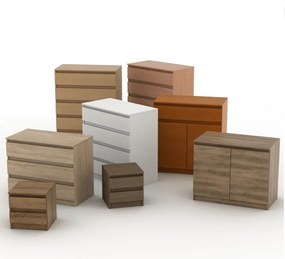 5 fiókos komód, tölgy sonoma, HANY NEW 005