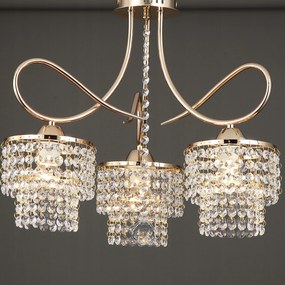 Függőlámpa Mennyezeti Csillár Gömbök arany Modern kristály csillogás
