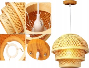 Boho Fonott Mennyezeti Lámpa Konyha Loft Rattan E27