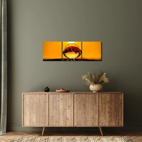 Egy üvegcsepp képe (órával) (90x30 cm)