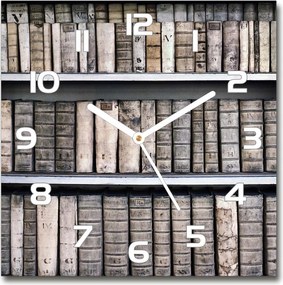 Üveg falióra szögletes könyvespolc 30x30 cm