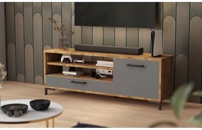 Tv szekrény/asztal Cascade (lancester tölgy + szürke). 1098747