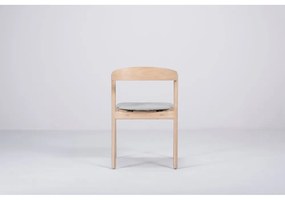 Muna étkezőszék tömör tölgyből, kékesszürke ülőrésszel - Gazzda