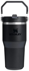 Fekete rozsdamentes acél termosz 600 ml IceFlow™ Flip Straw 2.0 Tumbler Black – Stanley
