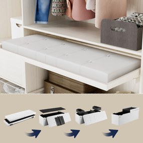 Deuba Tárolópad felnyitható fedéllel 115x38x38 cm - fehér